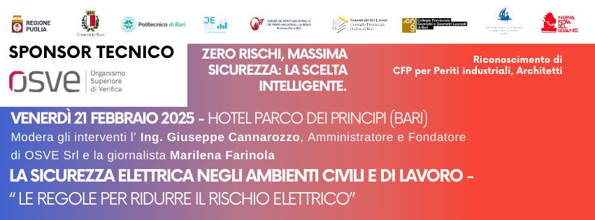 LA SICUREZZA ELETTRICA NEGLI AMBIENTI CIVILI E DI LAVORO – “ Le regole per ridurre il rischio elettrico”
